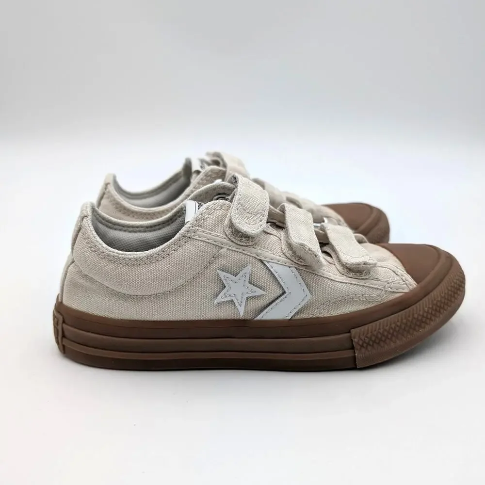 Converse Star Player 76 Gum Rubber Easy-On Sneaker Kids' Light Dune Sz US13 EU31